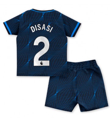 Chelsea Axel Disasi #2 Replika Babytøj Udebanesæt Børn 2023-24 Kortærmet (+ Korte bukser)